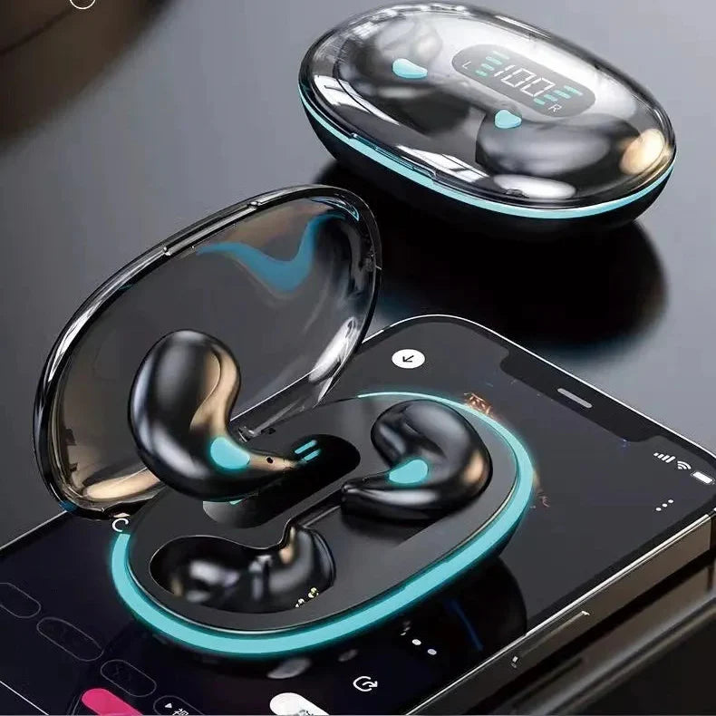 🏆LAST DAY SALE 60% OFF⏰Thin Waterproof Earbuds for Small Ears: Comfortable for Sleep, Exercise - No Pressure, Low Delay, Long Life