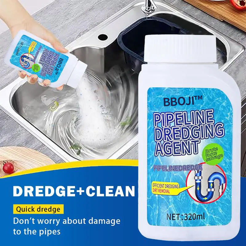 BBOJI™ Upgrade Pipe Dredging Agent for Kitchen and Toilet Pipelines,Dissolves 200+ Blockages and Kills 99% of Bacteria.