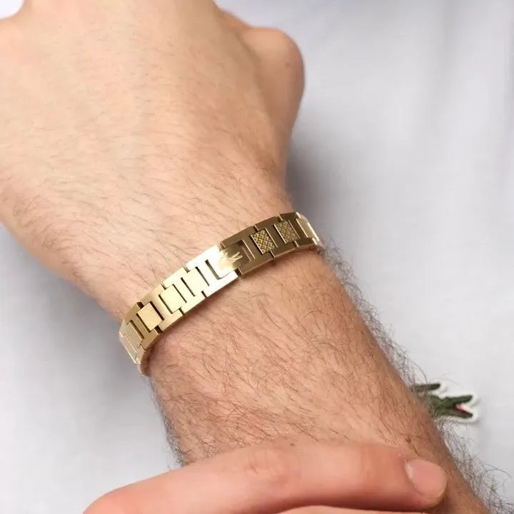 Men’s Luxury Stainless Steel Bracelet – Premium Silver Link Design