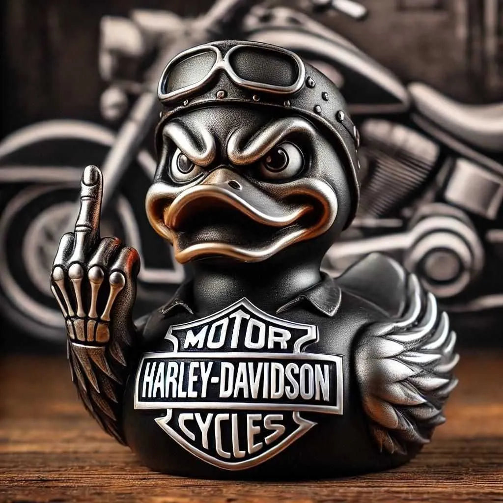 🔥100% Harley-Davidson Skull Duck Resin Ornament