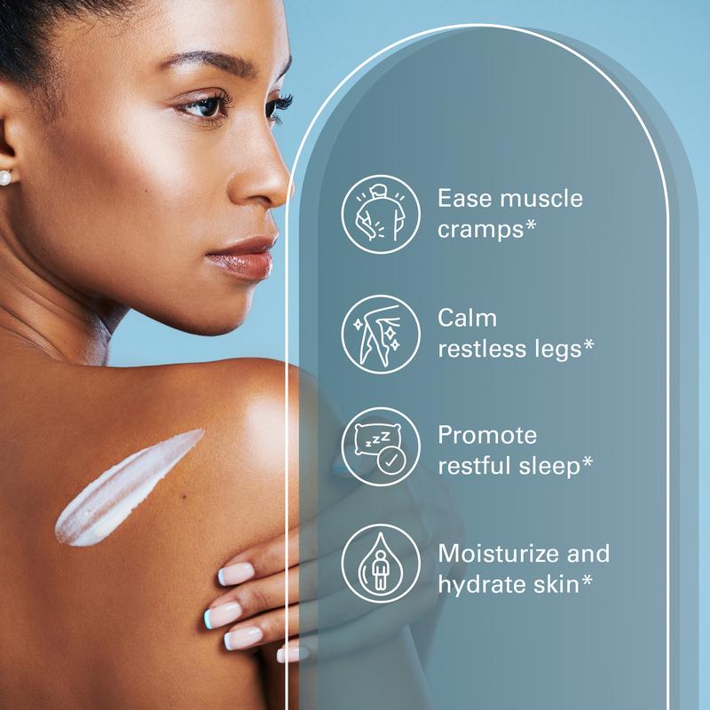 M3 Naturals Magnesium Lotion 8oz Organic Moisture for Muscle Cramps Restless Legs & Sleep Aid with Coconut Shea Bodybutter Soothing Hydrating Skin Repair Cosmetic Moisturizing - Lefreniy