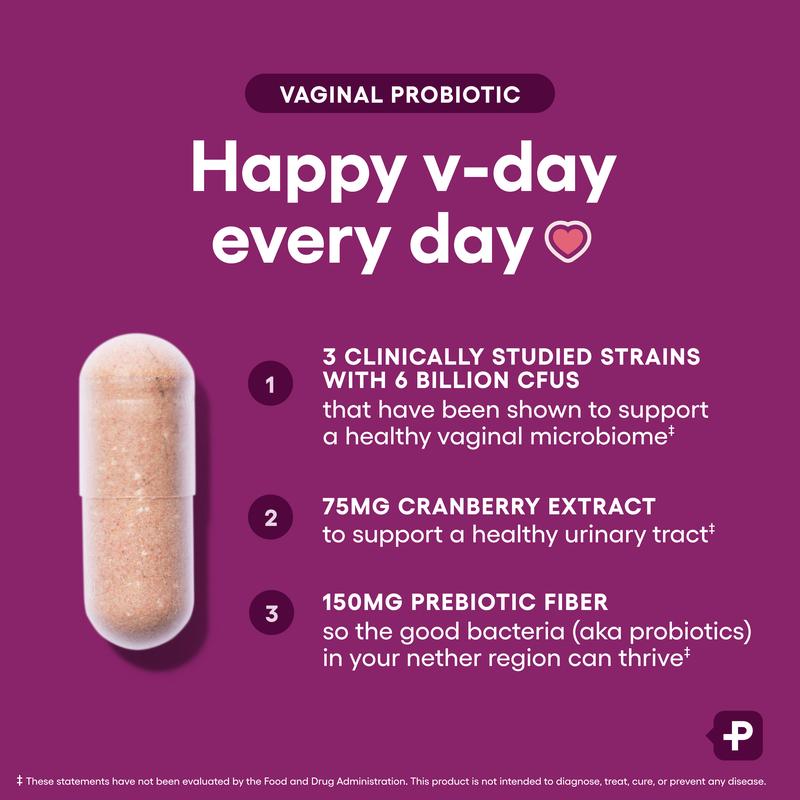 Physician's Choice Vaginal Probiotic - Odor Control, pH Balance & Daily Feminine Health Support with Cranberry and Prebiotics for Women