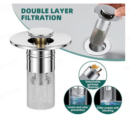 🏆Last Day Promotion 24% OFF🏆Pop Up Sink Drain Strainer----🛀Removes odors and prevents blockages