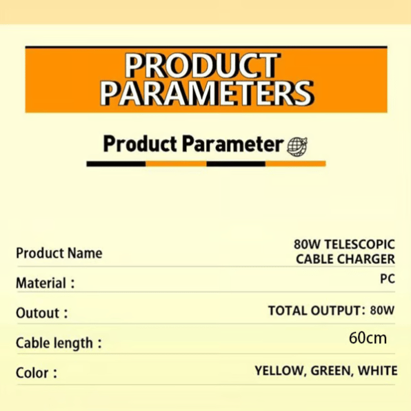 🎁✨3 in 1 Charger Retractable 80W MAX Fast - Lefreniy