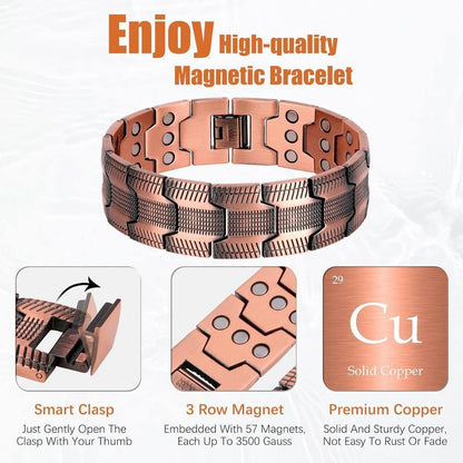 🔥🔥Copper magnetic bracelet🔥🔥——Relieve fatigue and promote blood circulation✨