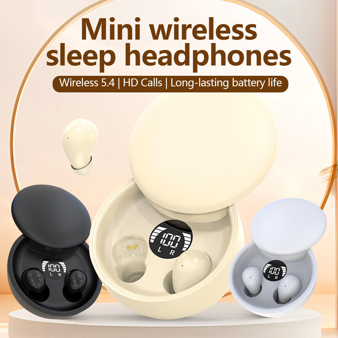 🔥Hot Sale 60% OFF🔥Mini Invisible sleep headphones- BT 5.4, Noise Cancelling, For Sport & Gaming Sleep