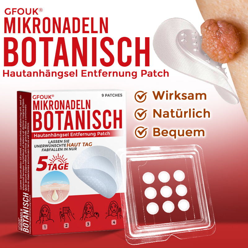 👨🏻‍⚕️🇩🇪 GFOUK® Mikronadel-Botanisches Hautanhängsel-Entfernungspflaster ✅ Hergestellt in Deutschland