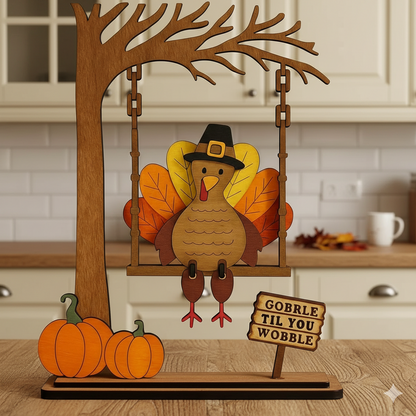 🦃 Swingin' Thanksgiving Turkey Decor 🍂