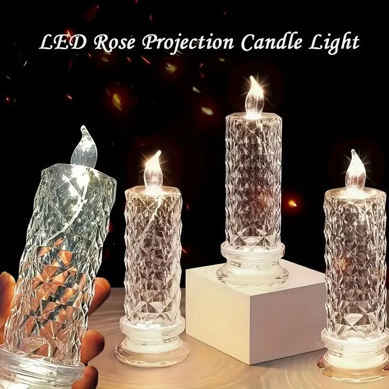 🎁LED Crystal Candle Lights- Romantic Tabletop Night Lights - Lefreniy