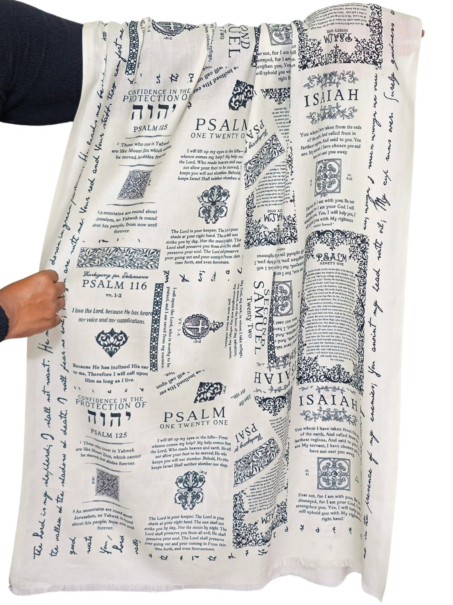 ✝️Christian Prayer Shawl: Protection Bible Verse Scarf, Yeshua Scripture Wrap🙏