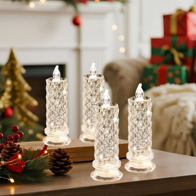 🎁LED Crystal Candle Lights- Romantic Tabletop Night Lights - Lefreniy
