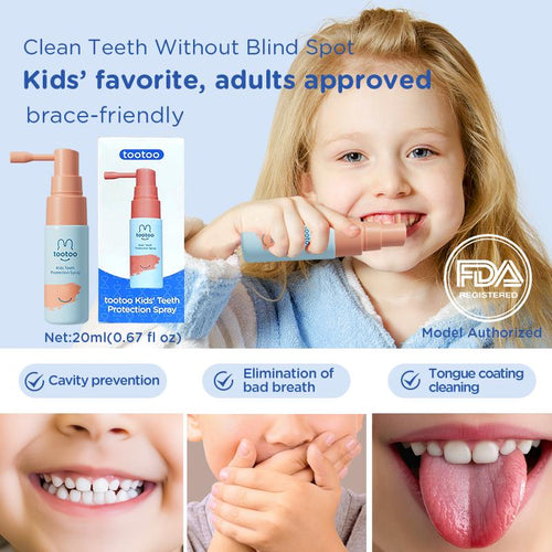 Kids Oral Spray, Toddler Toothpaste Helper Natural Cavity Defense & Fresh Breath, Grape Flavor with Xylitol & Probiotic, Children Anticavity with Fluoride Free, 20ml - Lefreniy