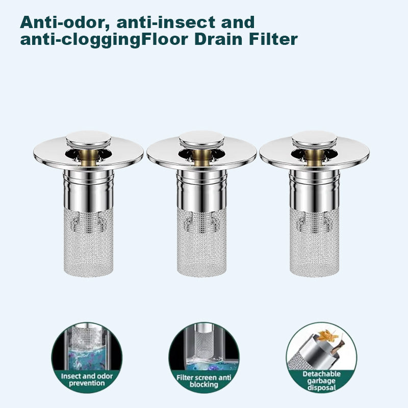 🏆Last Day Promotion 24% OFF🏆Pop Up Sink Drain Strainer----🛀Removes odors and prevents blockages